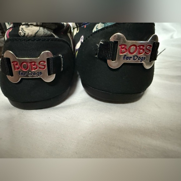 BOBS from Skechers Black Flats with Vibrant Dog Pattern - Picture 7 of 10